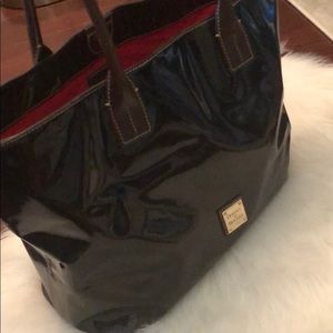 Patent leather work tote or overnight bag!